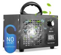 Générateur d'ozone pour usage domestique - Appareil professionnel de production d'ozone 60 000 mg/h - Minuteur de 120 minutes - Élimination des odeurs et désinfection - Prise européenne 220V