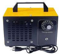 Générateur d'ozone - Purificateur d'air - 60 g/h d'ozone - 220–240V 120W - Débit d'air de 50 m³/h - Portable avec prise EU - Pour usage domestique et élimination des odeurs - Jaune et noir