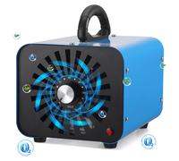 Générateur d'ozone - Purificateur d'air industriel O3 - A - 30 000 mg/h - Minuteur de 120 minutes - Pour une surface allant jusqu'à 300 m² - Filtre HEPA H11 - Fonctionnement solaire - Couleur : bleu