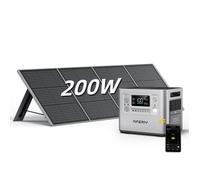 Générateur électrique portable - AFERIY - P210 - 2400W - Batterie 2048Wh LiFePO4 - Panneau solaire 200W