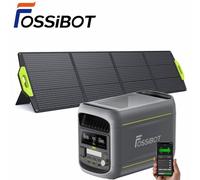 Générateur Électrique Portable FOSSiBOT F1800 1024Wh avec Panneau Solaire 200W, Batterie LiFePO4 Station électrique 1800W(Peak 2700W) Charge Rapide 1200W, Mode ECO, BMS pour Camping-Car Station d'éner