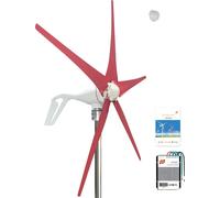 Générateur éolien, puissance 400W, production d'énergie efficace, rouge 5 lames, 400W, 24V