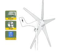 Générateur éolien, Puissance, Conception à axe horizontal, Avechybride, 2000W, 12V