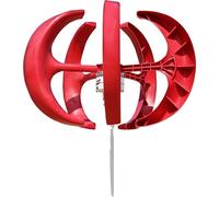 Générateur éolien vertical, puissance maximale, fonctionnement silencieux, IP68 étanche, rouge, 400W, 12V