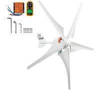 Générateur éolien VEVOR, kit éolien 12 V/AC, générateur éolien 400 W avec régulateur MPPT, 5 pales, ajustement automatique de la direction du vent, convient pour terrasse, marine, camping-car, chalet,