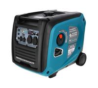 Générateur inverter à gaz/essence Könner & Söhnen KS 4000iEG S, silencieux, 4000 W, 2x16A (230V), 2 ports USB, écran LED, démarrage électrique, enroulement en cuivre, EURO V, onduleur.