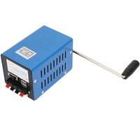 Générateur manuel - Dynamomètre - Alimentation de secours - Recharge d'urgence - Puissance de 20 watts - Dimensions : 13 x 8 x 9 cm - Couleur : bleu