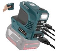 Générateur onduleur 220 W pour batterie Bosch GBA 18 V avec adaptateur Power Wheels CA 220 V-230 V & 220 W & USB QC3.0 5-12 V & Type-C PD3.0 5-12 V pour camping, randonnée