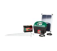 Générateur pour clôture électrique avec panneau Kerbl Mobil Power AD 3000 Noir TU