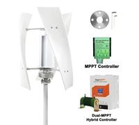 Générateur pour éolienne verticale - Éolienne de 3000W - Système 48V - Régulateur de charge double MPPT - Autonome (hors réseau) - Système hybride éolien-solaire - Fonctionnement silencieux