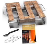 Générateur/Serpentin de Fumée Froide Carré pour Fumoir Viande et Poisson + 4 crochets et 1 Brosse de nettoyage - Guide Numérique PDF à Télécharger (Offert)