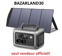 Générateur solaire - BAZARLAND30 - R600 - 299Wh batterie LiFePO4 - 600W puissance - Panneaux pliables 200W