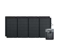 Générateur solaire EcoFlow DELTA 2 Max avec Portable panneau solaire 400W*2 | Batterie LFP 2048 Wh, Sortie CA 3 100 W Charge rapide 0%-80% en 53 minutes pour extérieur, camping, VR, balcon
