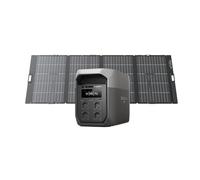 Générateur Solaire EF ECOFLOW Delta 3 Max avec Panneau Solaire 400W | Entrée Solaire 500 W, LiFePO₄, ASI 10 ms, Station électrique 2048 Wh pour Alimentation de Secours, Camping, extérieur, RV