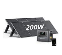 Générateur solaire portable - AFERIY - 2400W / 2048Wh - 2x200W panneaux pliables - IP65, ports USB-C/USB3.0