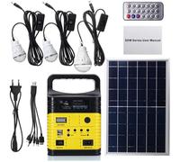 Générateur solaire portable NEUFU 9Ah (5×18650) 3,7V avec panneau 6W et lampes LED d'urgence pour camping