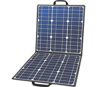 Générateur solaire Reis 18 V 100 W avec 4 ports USB doubles et fonction de charge automatique, couleur noire.