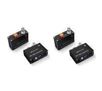 Generchin 2X Balun Vidéo Actif 1 Canal pour Caméra de Vidéosurveillance Transmetteur à Paire Torsadée BNCLongue Portée pour AHD TVI CVI 5/10MP