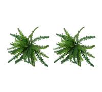 Generchin 2X Fougères Artificielles pour L'Extérieur et L'Intérieur, Grandes Fausses Fougères, Fausse Fougère de Boston pour Jardinière, Jardin, Porche, Entrée A