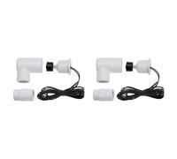 Generchin 2X Interrupteur à Flotteur SS2 en Forme de L avec Adaptateur de 3/4 Pouce et Fil de 6 Pieds Interrupteur à Flotteur D'Eau pour Bac de Vidange Sortie de Condensat
