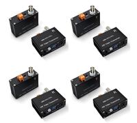 Generchin 4X Balun Vidéo Actif 1 Canal pour Caméra de Vidéosurveillance Transmetteur à Paire Torsadée BNCLongue Portée pour AHD TVI CVI 5/10MP