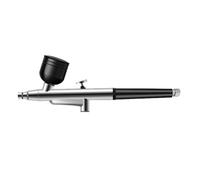 Generchin Aérographe Portable à Action, Buses de 0,3 Mm, Stylo Aérographe pour Modèle de Gâteau, Peinture de Voiture, Beauté, Jet d'encre, Facile à Utiliser - Noir