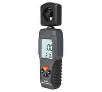 Generchin Anémomètre Numérique Portable LD363 avec Écran LCD, Capteur de Température, Débitmètre et Mesure de la Vitesse Du Vent