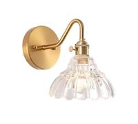 Generchin Applique Murale en Verre Floral Vintage pour Chambre à Coucher, Salon, Éclairage Décoratif pour, Lampe de Chevet Moderne, Lumière Murale B.