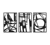 Generchin Décor Suspendu en Métal Creux, Sculptures Murales en Art Linéaire Géométrique Minimaliste, Décor en Métal Minimaliste.