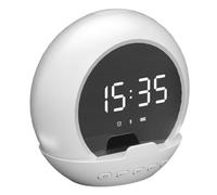 Generchin Horloge Numérique Réveil Portable avec Haut-Parleur Bluetooth, Affichage la Température, Lecteur Musique Rechargeable pour, Les Activités en Plein Air et Les Voyages