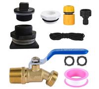 Generchin Kit de Bouchon de Vidange pour Réservoir de Stockage, Connecteur de Tuyau de Jardin