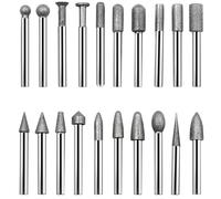 Generchin Mèches Diamantées à Tige Cylindrique de 6MM, Pointes Cylindriques, Fraises de Sculpture Revêtues, Outils Lapidaires, Pierre de Jade et Marbre