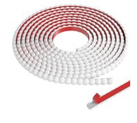 Generchin Moulure Murale Décorative en Perles de (10 Pi), en PVC Souple Autocollant pour la Décoration Intérieure à Faire Soi-Même, Cadres de Miroirs Blancs