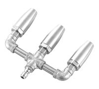 Generchin Nettoyeur à Triple Buse Turbo, Embout Turbo Rotatif à 360° en Acier Inoxydable avec Raccord 1/4", Orifice de 1,5"