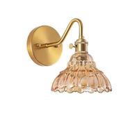 Generchin pour la Décoration Intérieure de la Chambre et du Salon, Applique Murale Vintage à Fleurs, Lampe Murale en Verre, Lampe de Chevet Moderne C.