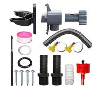 Generchin Système de Dérivation de de Collecteur D'Eau de Pluie pour Gouttières de 70 à 110 Mm, Tuyau de de Toit pour Jardin Maison Pelouse Patio