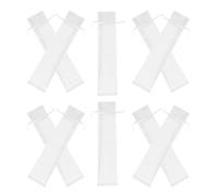 Generic 10 Paquet Organza Blancs pour Éventail Pliant et Bijoux, Pochette de Rangement Portable en Organza, 10 Pièces, Style Classique, pour Mariage et Sorties