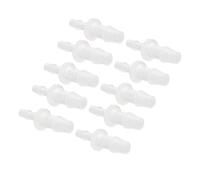Generic 10 Pièces Raccord de Réducteur de Tuyau en PP 3.9 6.4Mm, Adaptateur de Pompe pour Aquarium, Irrigation, Connexion de Tube en Silicone et Connecteur Union Droit (3.9-6.4 Adaptateur)