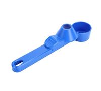 Generic 2 Cuillères à Soupe de Cuillère à café et Entonnoir, Outil de Mesure Ergonomique pour des Routines Matinales Rapides et un Nettoyage Facile, Plastique Réutilisable, 1 unité (bleu foncé)