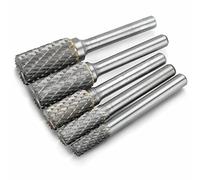 Generic 5 Pièces 1/4 "Double Fraise en Carbure de Tungstène Ensemble d'embouts de Meuleuse pour Outils électriques/pneumatiques Compatibles avec la Fonte, l'acier et l'acier Inoxydable