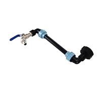 Generic Adaptateur coudé IBC, Connecteur de Sortie à Col de Cygne, Idéal pour Changer la Sortie D'eau du Réservoir IBC, Résistant à la Rouille, ABS et Laiton Durables, Comprend 1 Robinet et 2 (#2)