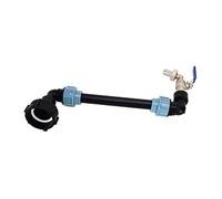 Generic Adaptateur IBC à Col de Cygne, Interrupteur de Série de Robinet en Laiton pour Sortie D'eau de Réservoir IBC, Ruban d'étanchéité Inclus, adapté au Réservoir, Barils de Produits Chimiques (#2)
