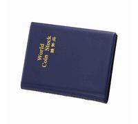 Generic Album de Rangement pour Pièces de Monnaie du Monde, 120 Pochettes, 10 Pages, Mini Livre pour Pièces de Monnaie, Idéal pour Les Collectionneurs de en Déplacement, PVC Bleu/Rouge/Noir/Vert 4,3
