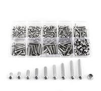 Generic Assortiment Durable de Vis à Tête de Bouton à Douille Hexagonale et D'écrous de Blocage 280 Pièces M3 pour les Besoins de Fixation Industriels