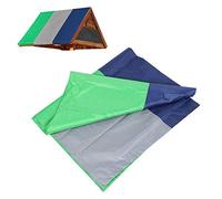 Generic Auvent de Toit Imperméable et Résistant au Soleil, Oxford 210D, pour Camping, Randonnée, Activités de Plein Air, 132x226cm (Correspondance des Couleurs Vert Gris Bleu)