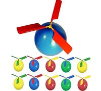 Generic Ballon Hélicoptère Jouets Volants Amusant Interactif Cadeaux de Fête pour Enfants Bas de Noël 10 Pièces Hélice en Plastique 13,5 Cm Assemblé 28x28 Cm Couleurs Aléatoires (Orange)