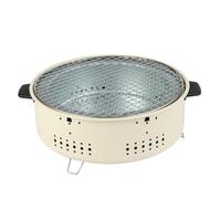 Generic Barbecue rond avec grille en acier portable amovible