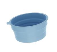 Generic Bassin de Lavage Pliable Bassine Portable Bac à Glaçons Panier de Lavage Multifonction Fabriqué En Silicone Souple Adapté Au Rangement Cuisine, Bleu