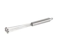Generic Batteur à œufs avec Billes en Acier Inoxydable, Outil de Mélange Ferme et Hygiénique pour la Crème et la Pâtisserie, 51 G, 1 Pièce (SILVER)