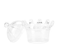 Generic Boîte à Bonbons en Plastique Couronne Transparente pour Mariages, 12 Pièces, Sacs Cadeaux Doux, Joli Design pour Fêtes, Bleu (WHITE)
